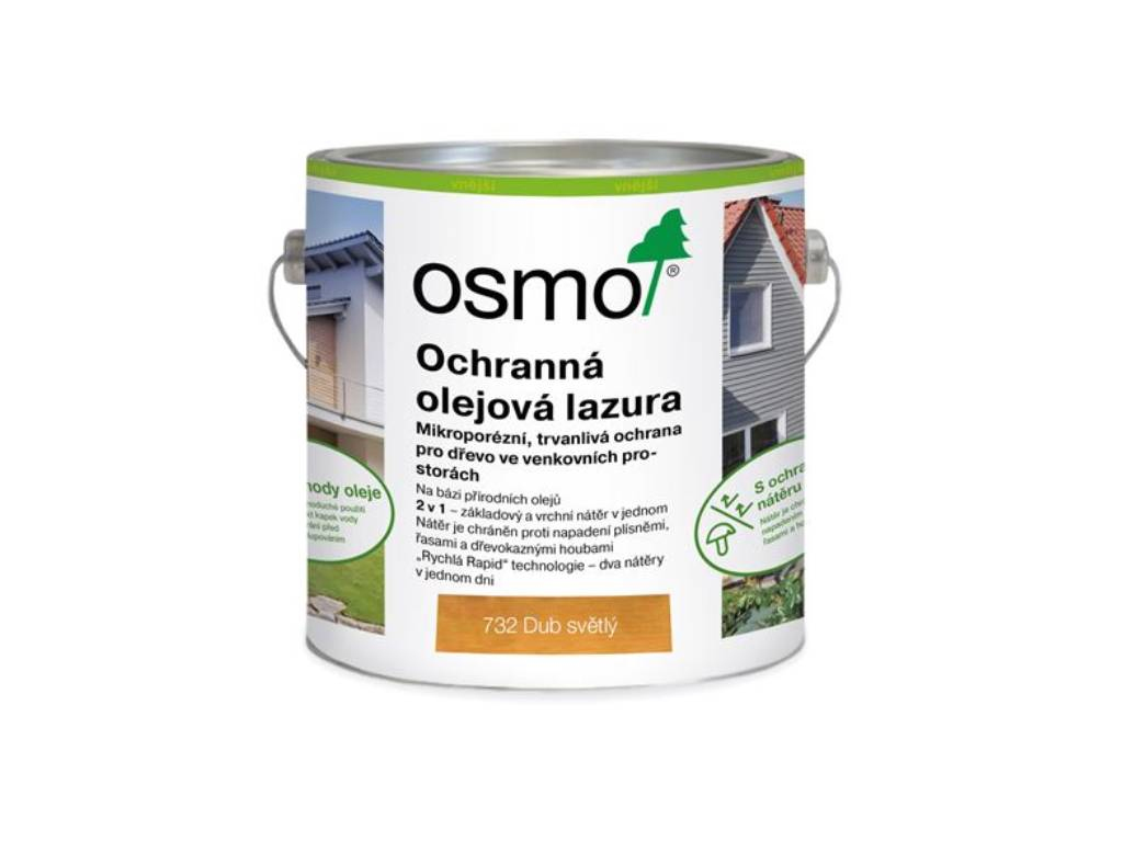 Olejová lazura ochranná, Dub světlý 732, OSMO