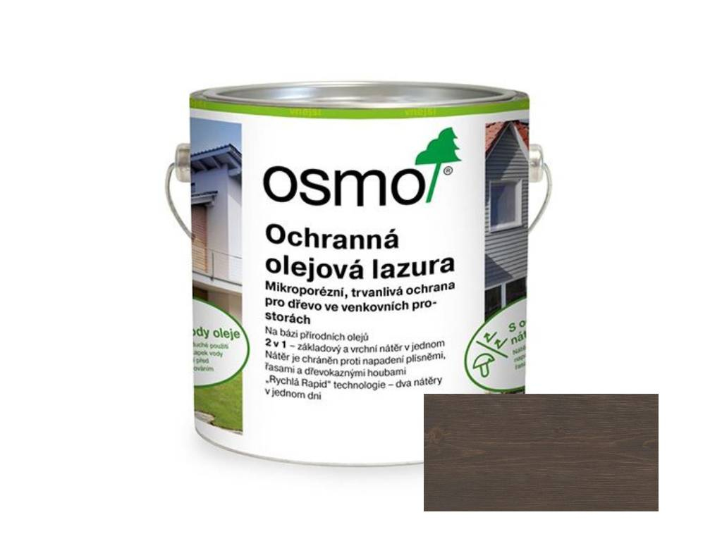 Olejová lazura ochranná, Křemenně šedá 907, OSMO