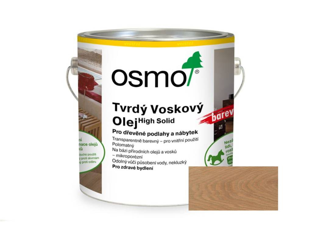 Olej tvrdý voskový (TVO), světle šedá 3067, OSMO