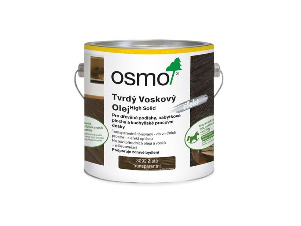 Olej tvrdý voskový (TVO), Zlatý 3092, OSMO