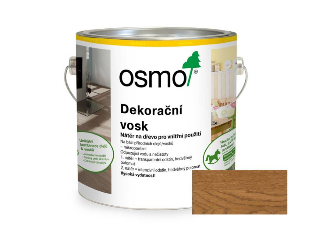 Vosk dekorační transparentní zlatý javor 3123, OSMO