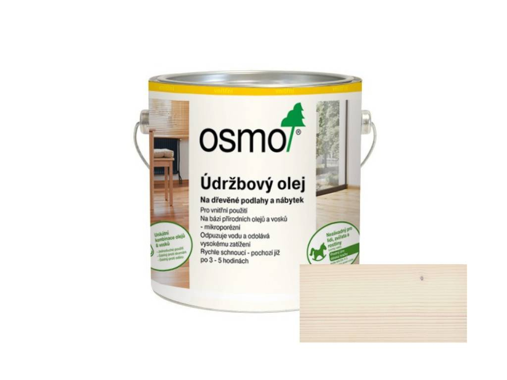 Olej údržbový bílý transparentní 3440, OSMO