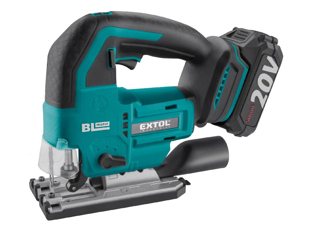 Pila přímočará aku SHARE20V, BRUSHLESS, EXTOL INDUSTRIAL