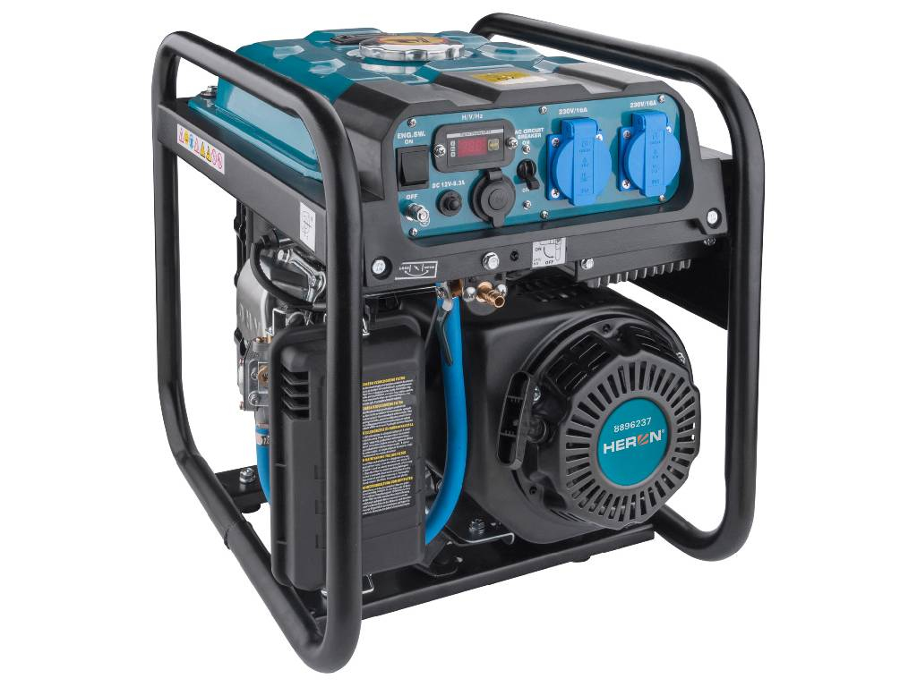 Elektrocentrála digitální invertorová (benzín/LPG/NG), 7,5HP/4kW, HERON