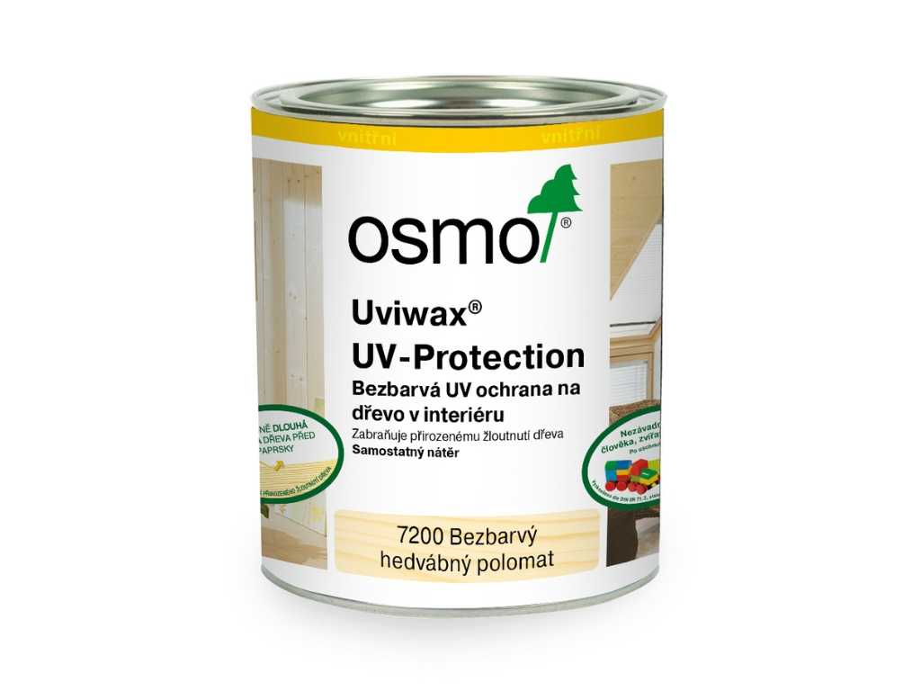 Nátěr UVIWAX hedvábně matný s UV ochranou 7200, bezbarvý, OSMO