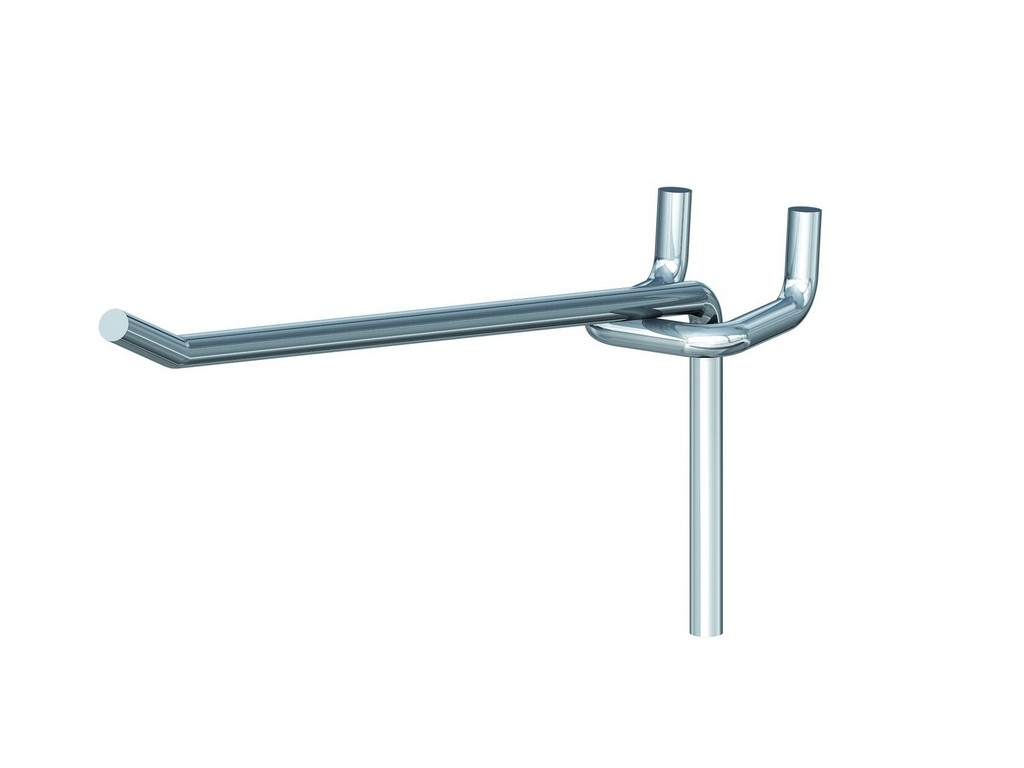 Hák jednoduchý pre euro-dierované steny, 3,5 mm x 60 mm, pre rozstup dierovania 15 mm