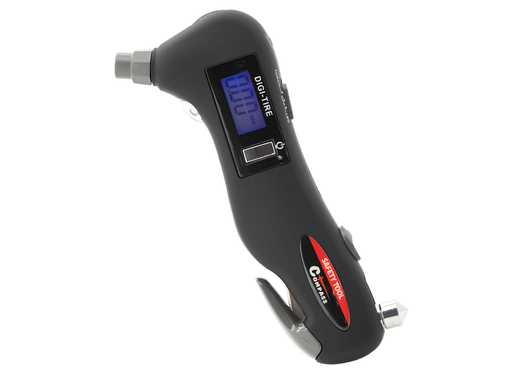 Merač tlaku v pneu digitálny, Compass SAFETY TOOL