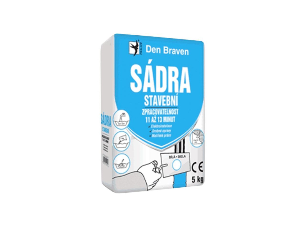 Sadra stavebná biela, Den Braven