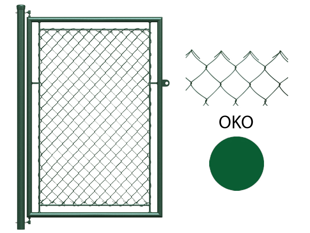 Bránka jednokrídlová, zelená, 4HR výplet, OKO
