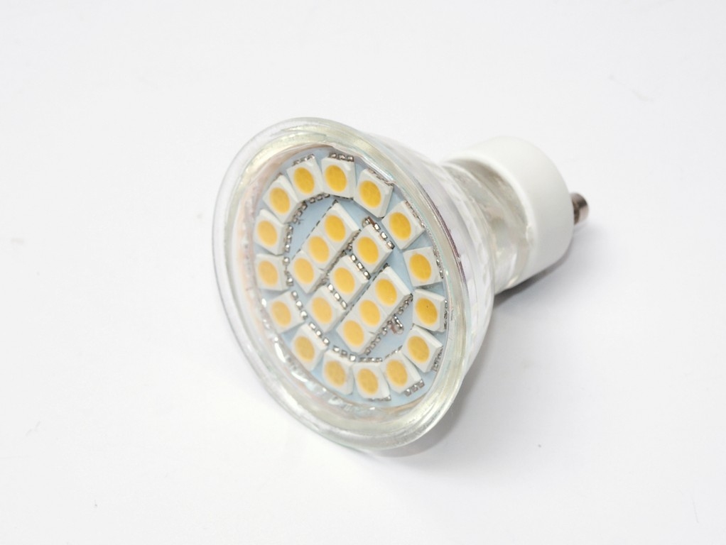 LED bodovka, farba svetla studená biela, závit GU10