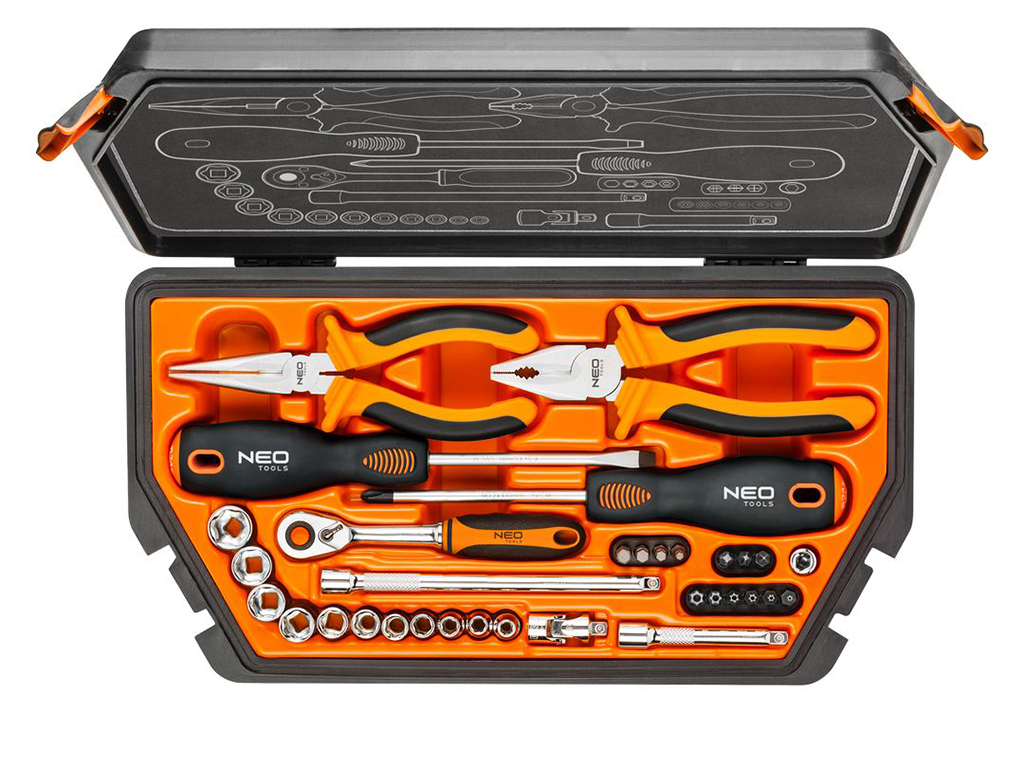 Gola sada s náradím, 33 dielov, NEO tools