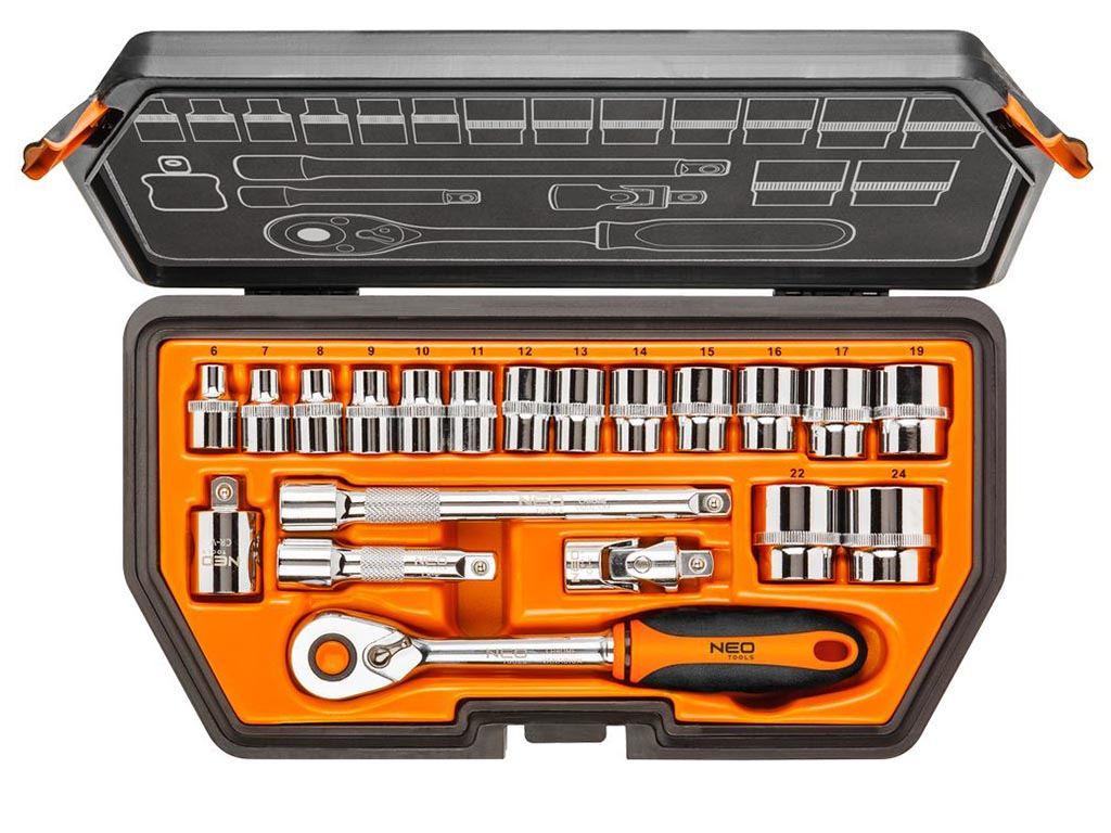 Gola sada 3/8", 20 dielov, NEO tools