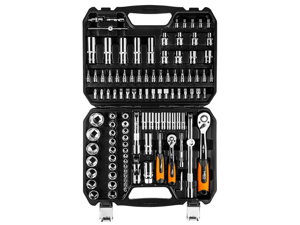 Gola sada 1/4" a 1/2", 110 dielov, NEO tools