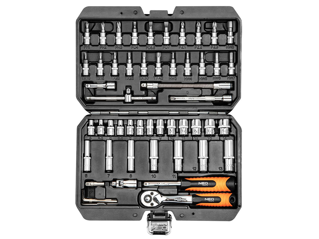 Gola sada 1/4", 53 dielov, NEO tools
