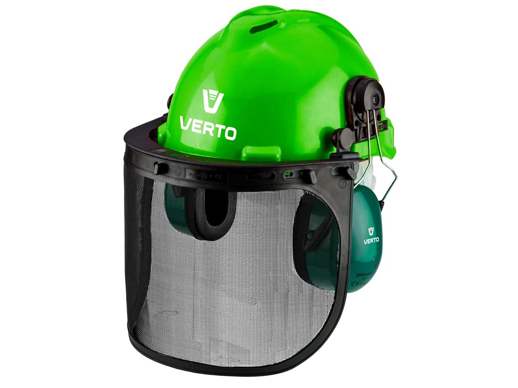 Helma pracovná s ochranou uší a štítom, 3v1 Verto