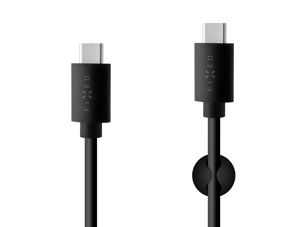 Dátový a nabíjací kábel FIXED s konektormi USB-C/USB-C a podporou PD