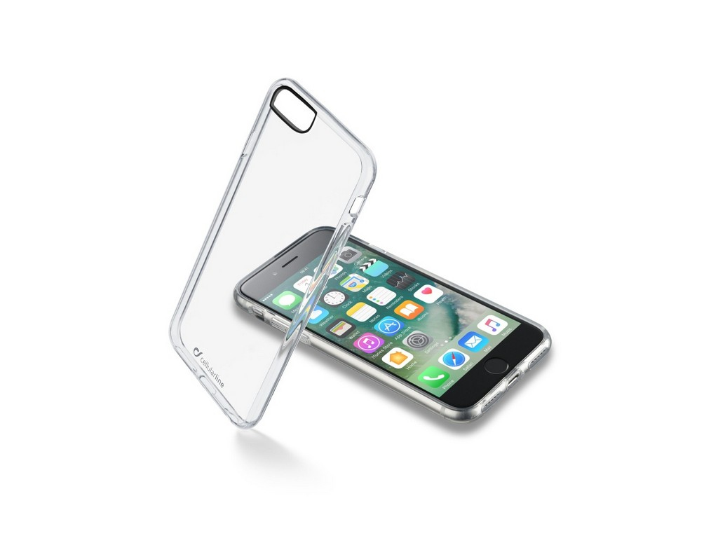 Zadný číry kryt s ochranným rámčekom Cellularline Clear Duo pre Apple iPhone