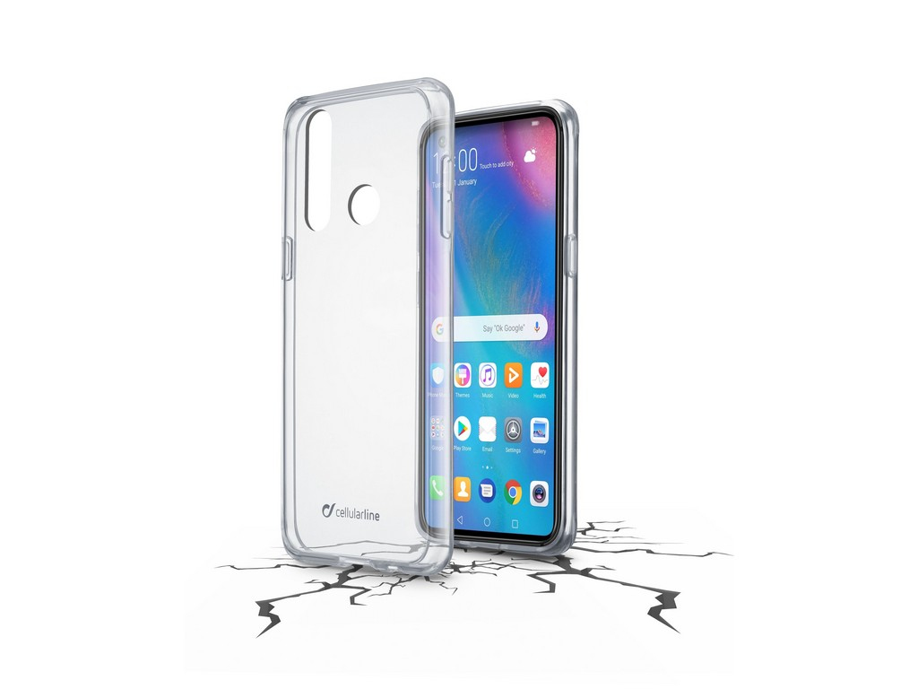 Zadný číry kryt s ochranným rámčekom Cellularline Clear Duo pre Huawei