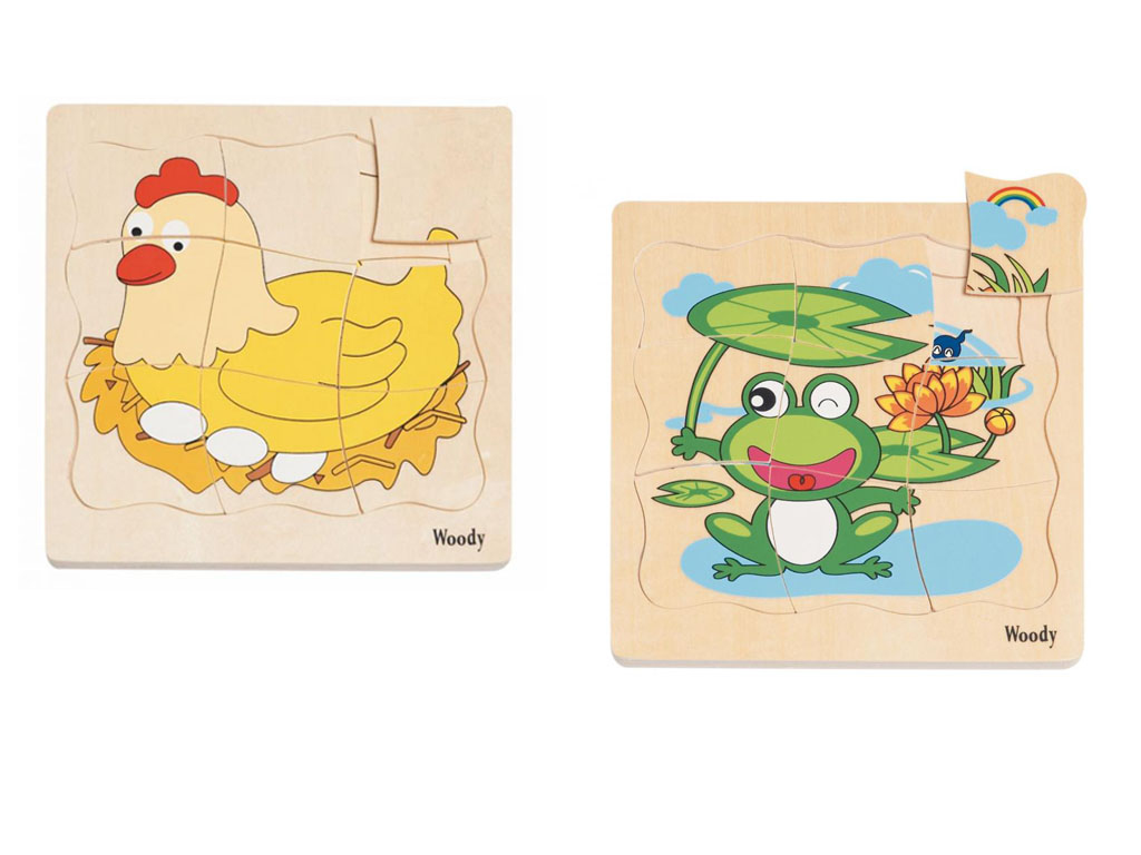 Puzzle na desce vrstvené - vývoj zvířat