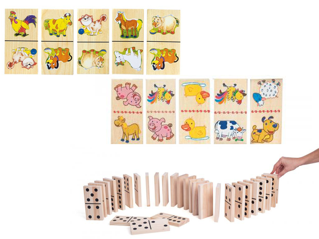 Domino drevené