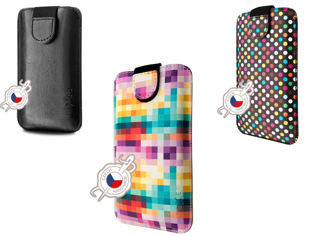 Puzdro FIXED Soft Slim so zatváraním, PU koža