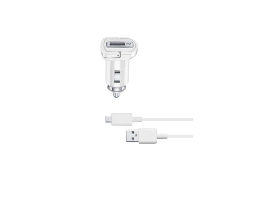 Set Cellularline autonabíjačky a micro USB kábla