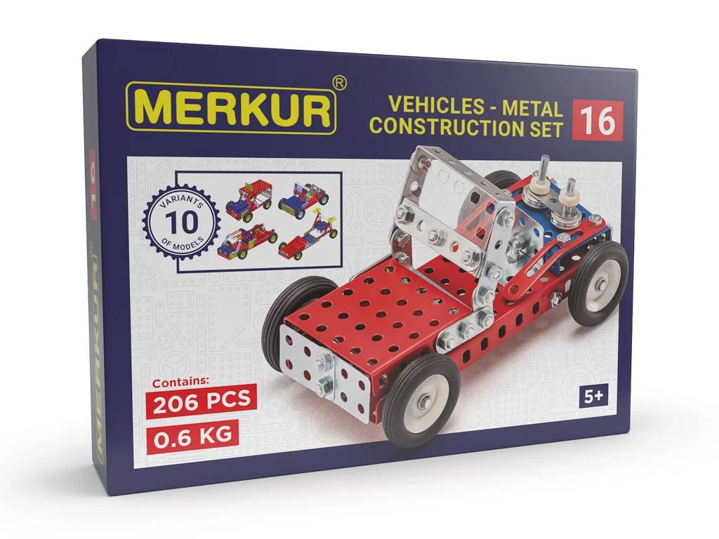 Merkúr stavebnice - 016 Buggy, 205 dielov, 10 modelov