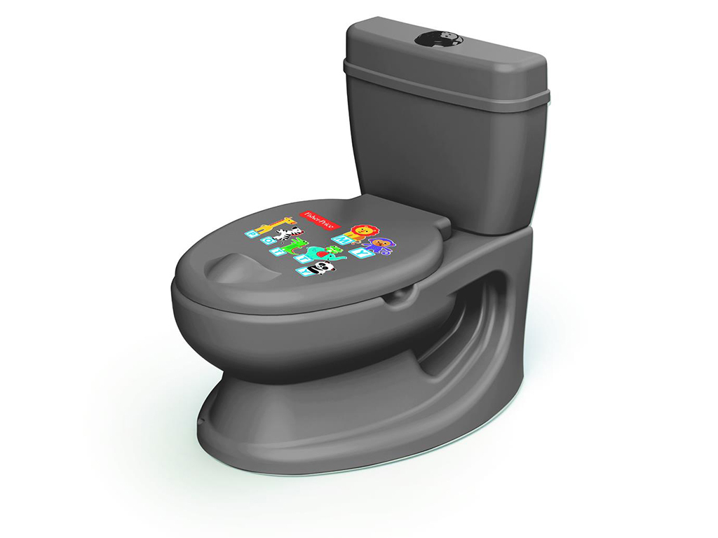 Detská toaleta Fisher Price, šedá