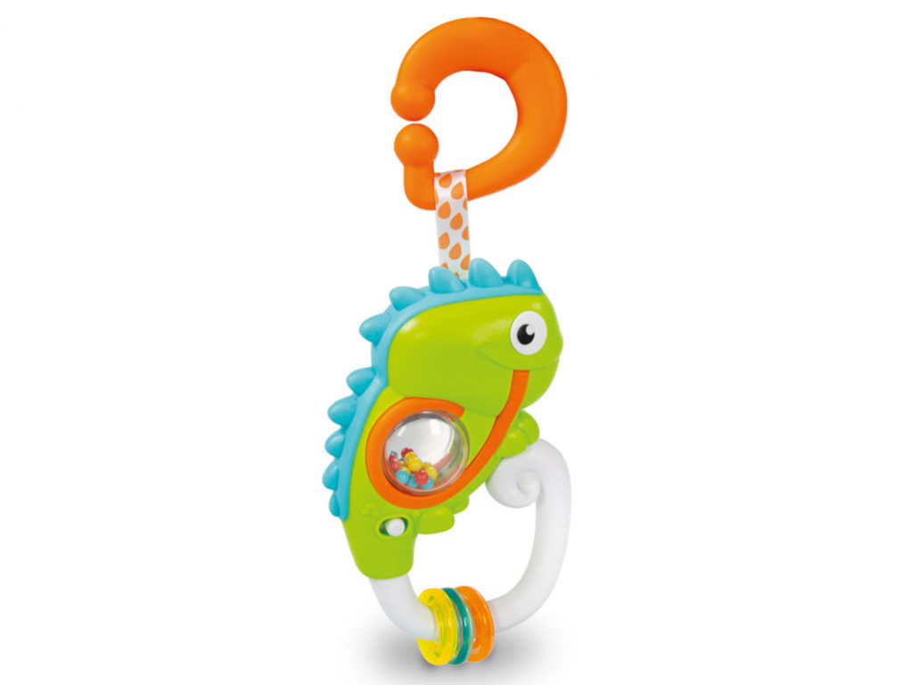 Elektronické hrkálka s úchytom - Chameleon