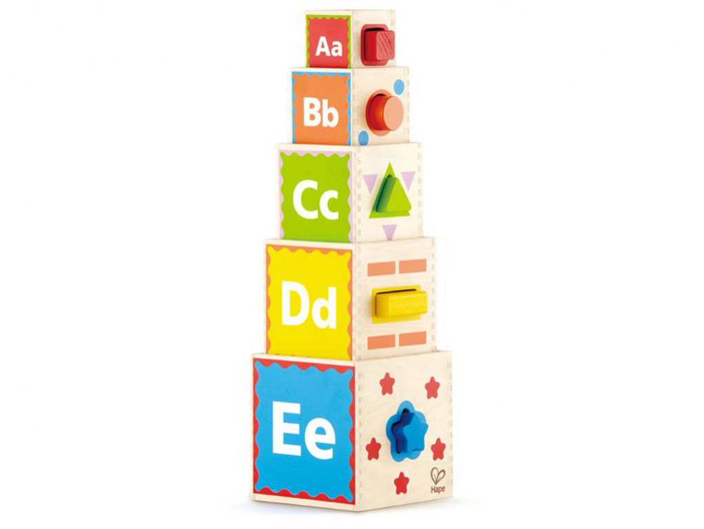 Kocky pyramída s vkladacími tvarmi