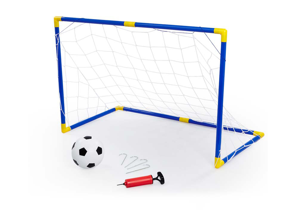 Futbalový gól s loptou