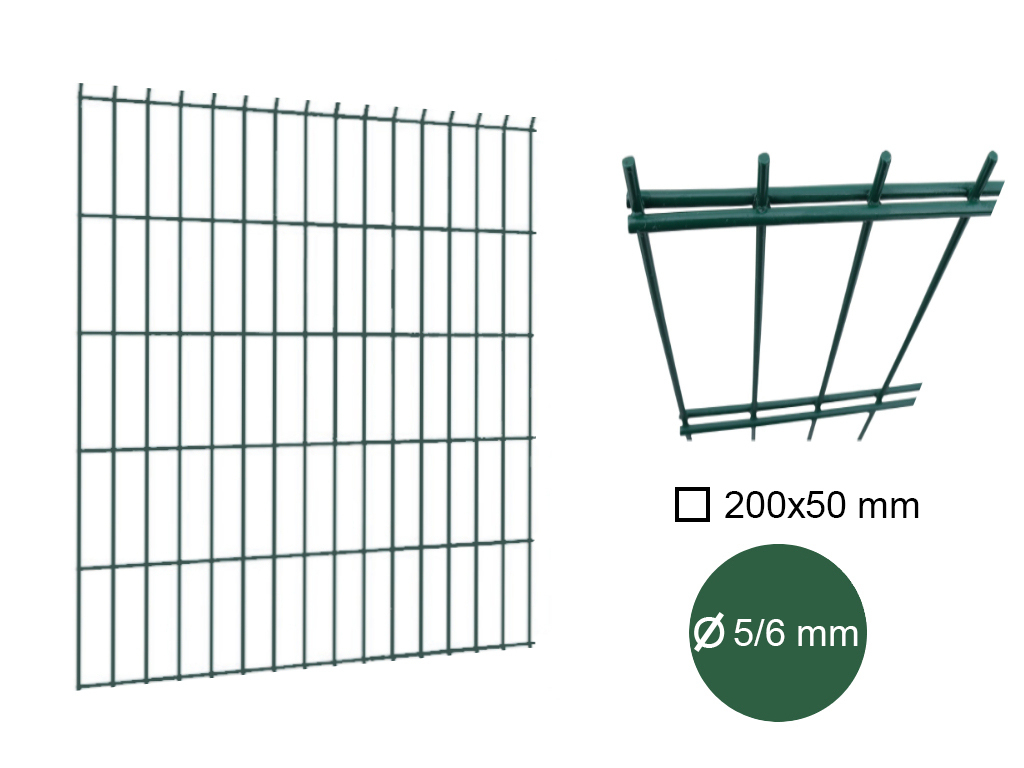 Dielec plotový DOUBLE, drôt 5/6 mm, zelený