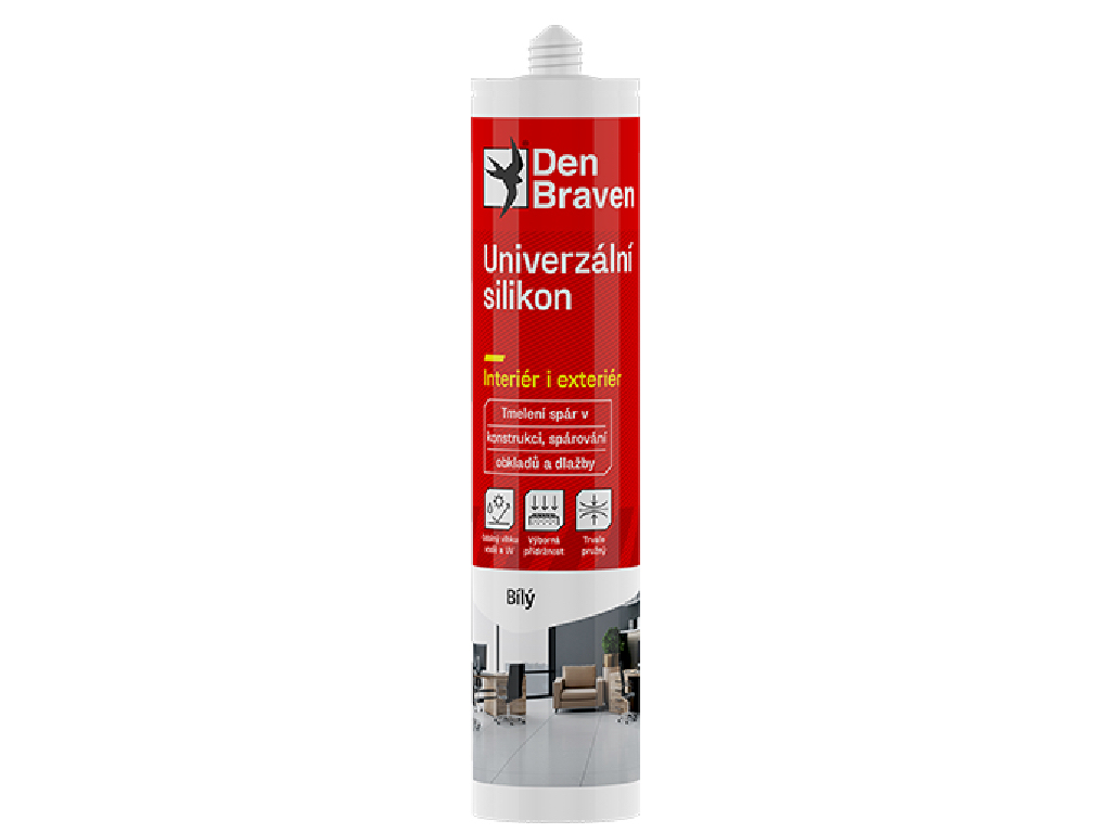 Silikón univerzálny, rôzne farby, Den Braven
