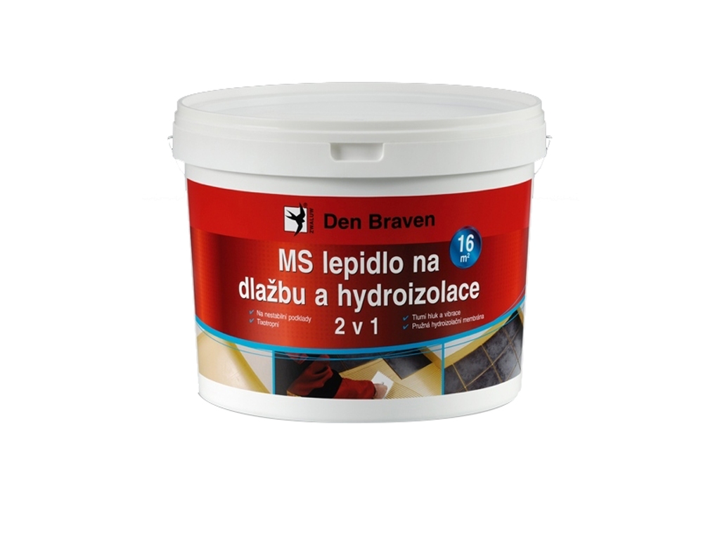 Lepidlo MS na dlažbu a hydroizolácia 2v1, Den Braven