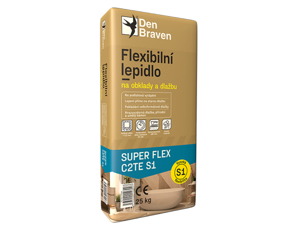Lepidlo flexibilné na obklady a dlažbu SUPER FLEX, Den Braven