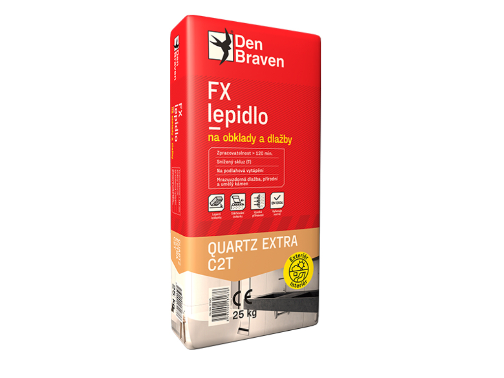 Lepidlo flexibilné na obklady a dlažbu QUARTZ EXTRA C2T, Den Braven