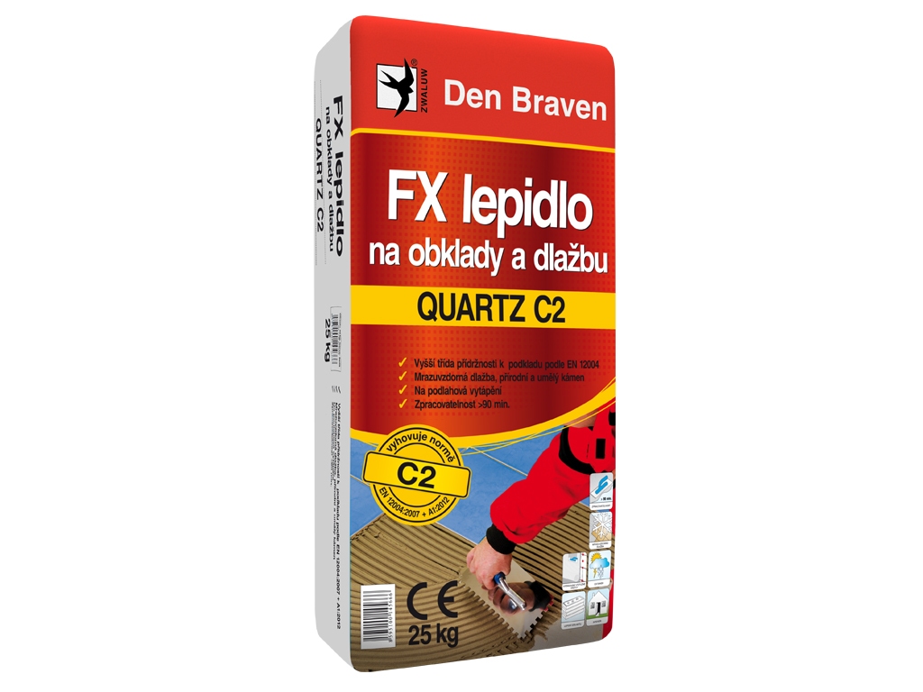 Lepidlo flexibilné na obklady a dlažbu QUARTZ C2, Den Braven
