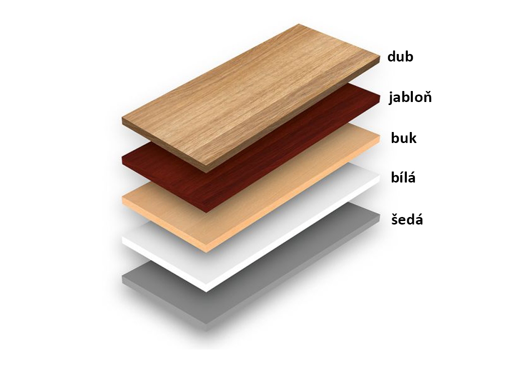 Polica laminovaná MDF, drevený dekor
