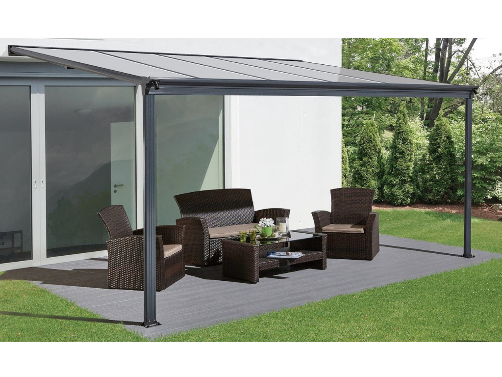 Pergola hliníková k stene, LanitPlast WALL