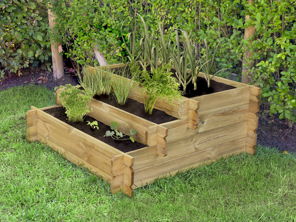 Záhon vyvýšený drevený, LanitPlast POTTING