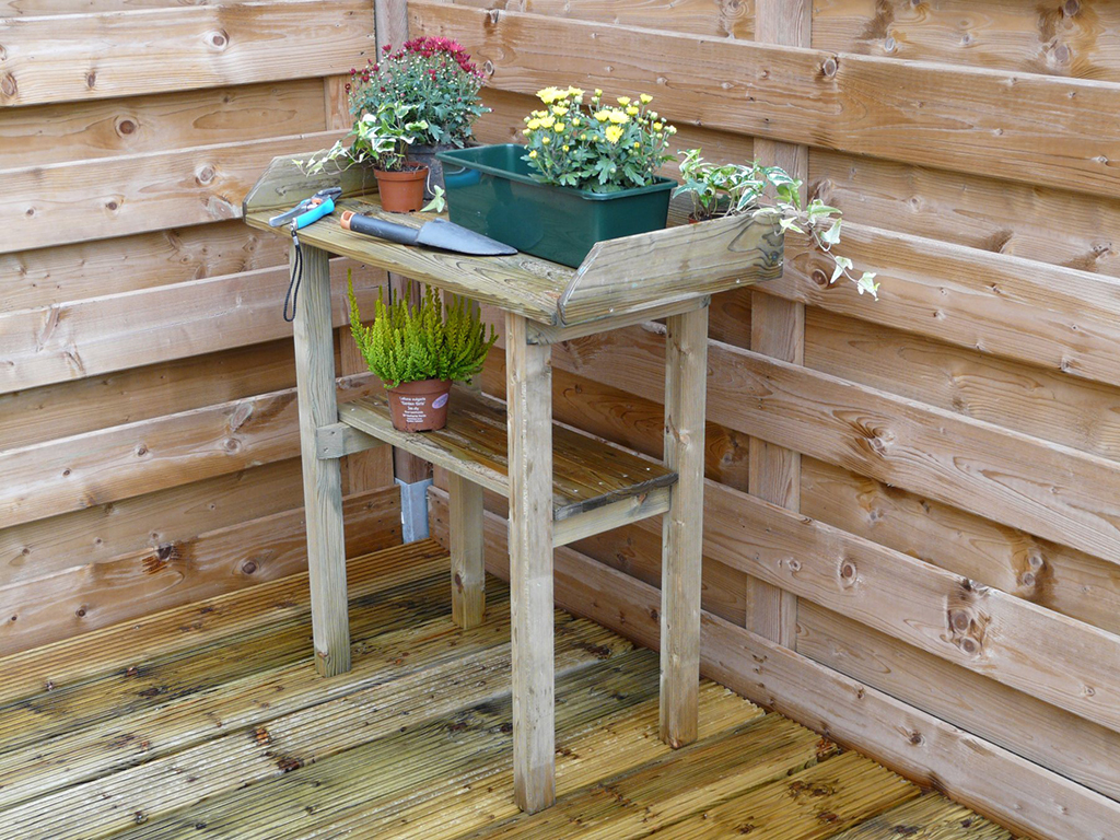 Stôl pracovný do skleníka drevený, LanitPlast HOLZ