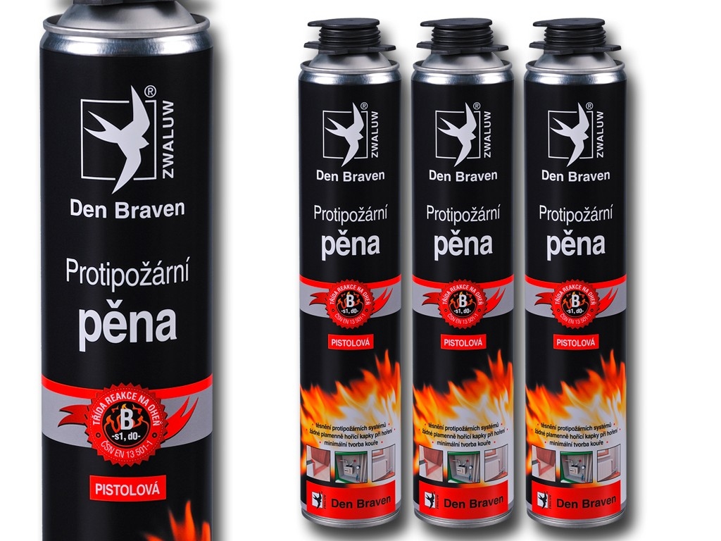 Pena pištoľová, protipožiarna Pyrocryl, Den Braven