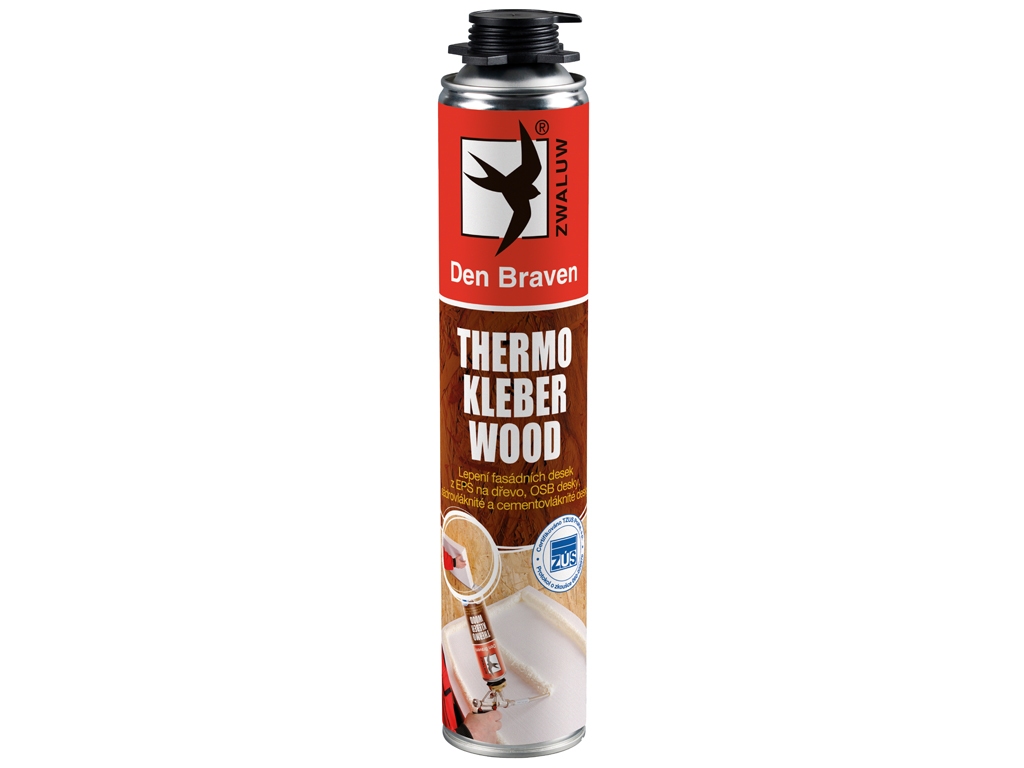 Pena pištoľová, nízkoexpanzná, Thermo Kleber WOOD, Den Braven
