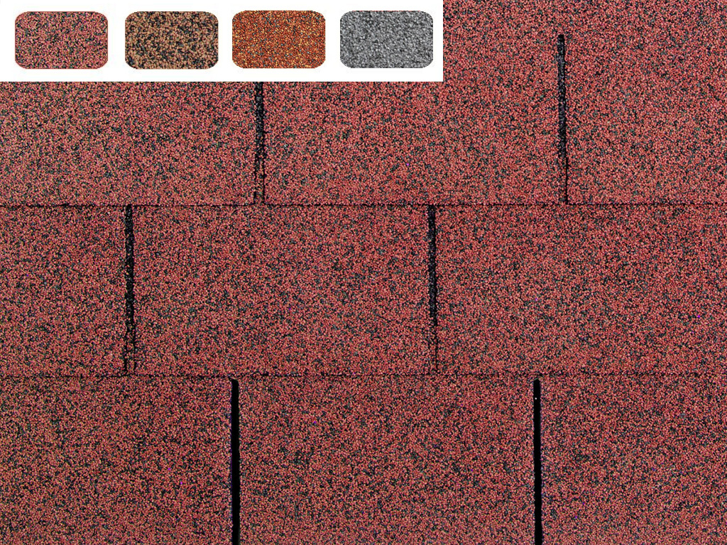 Šindeľ strešný asfaltový GUTTATEC 4TAB, 3 m2 v balení