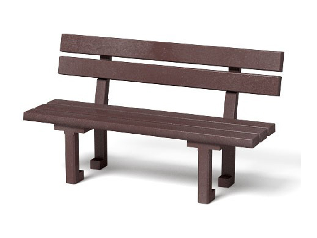 Lavička plastová s operadlom, set