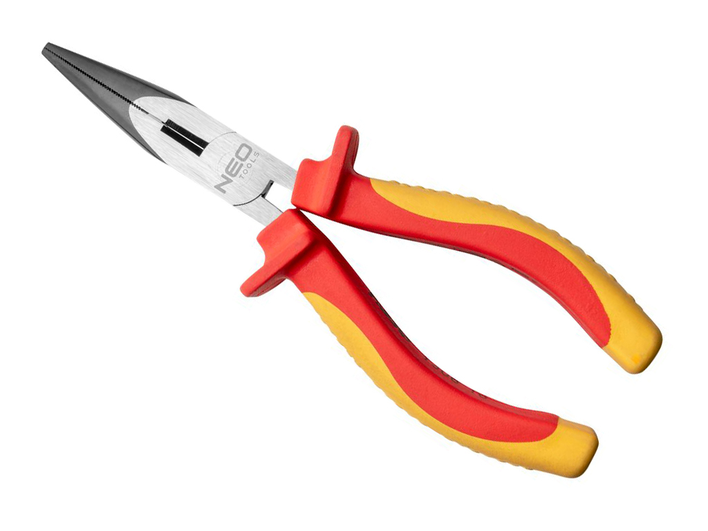 Kliešte polguľaté rovné, 1000V CrV, NEO tools