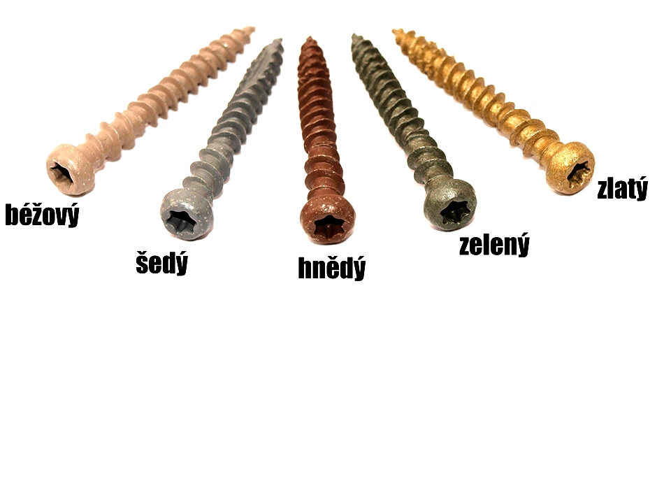 Skrutka fasádna, TORX drážka, rôzne farby
