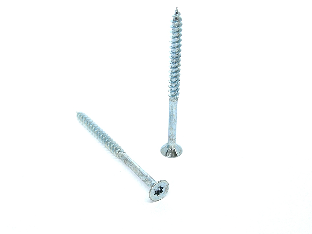 Skrutka so zápustnou hlavou TORX drážka, čiastočný závit, zinok biely