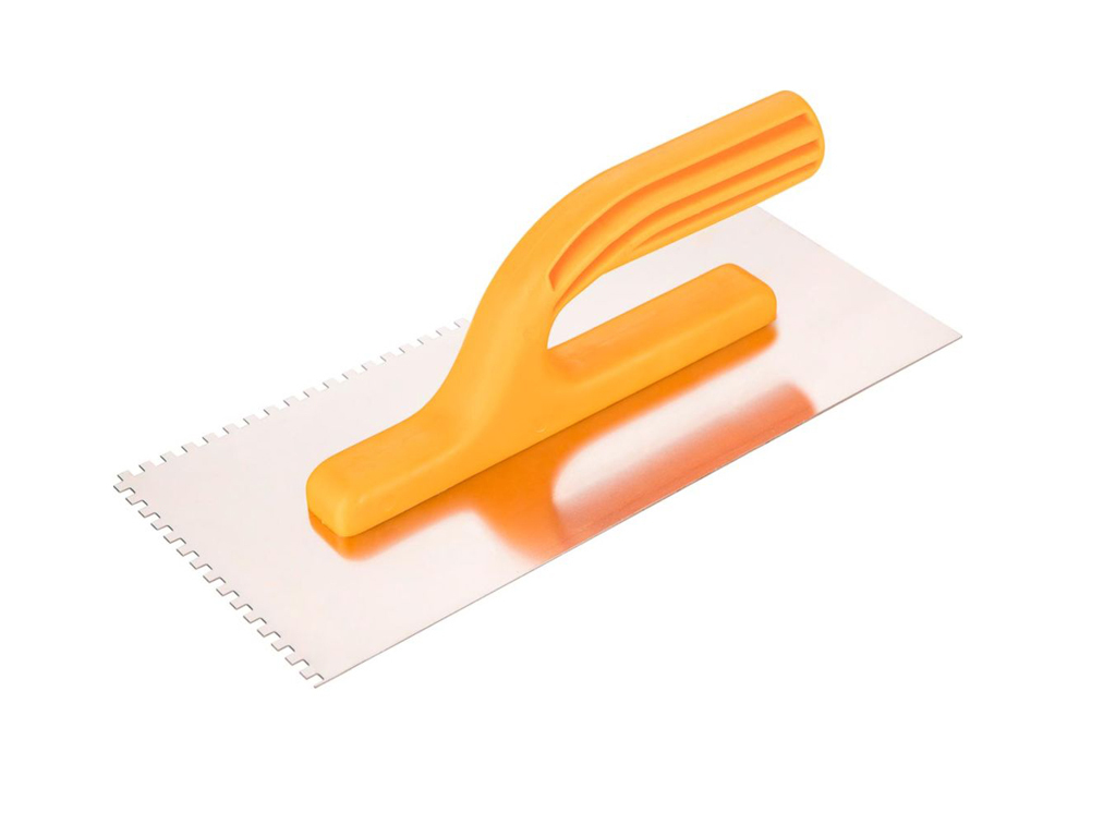 Hladidlo zubaté s PVC rukoväťou, nerezové