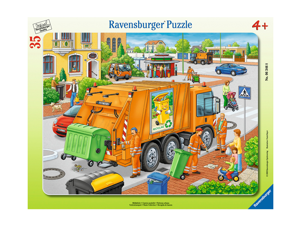 Puzzle odvoz odpadu 35 dielikov